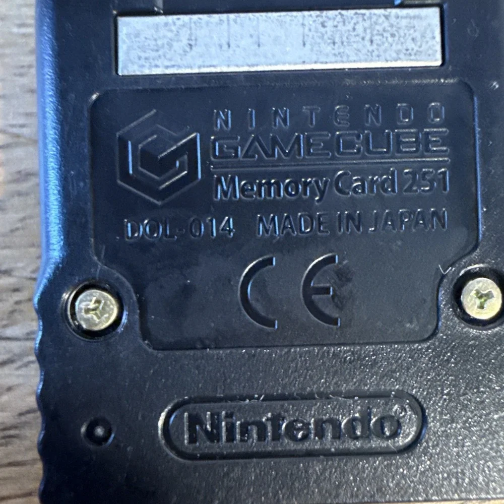 Nintendo GameCube Memory Card 251 Block Black DOL-014 Authentic OEM